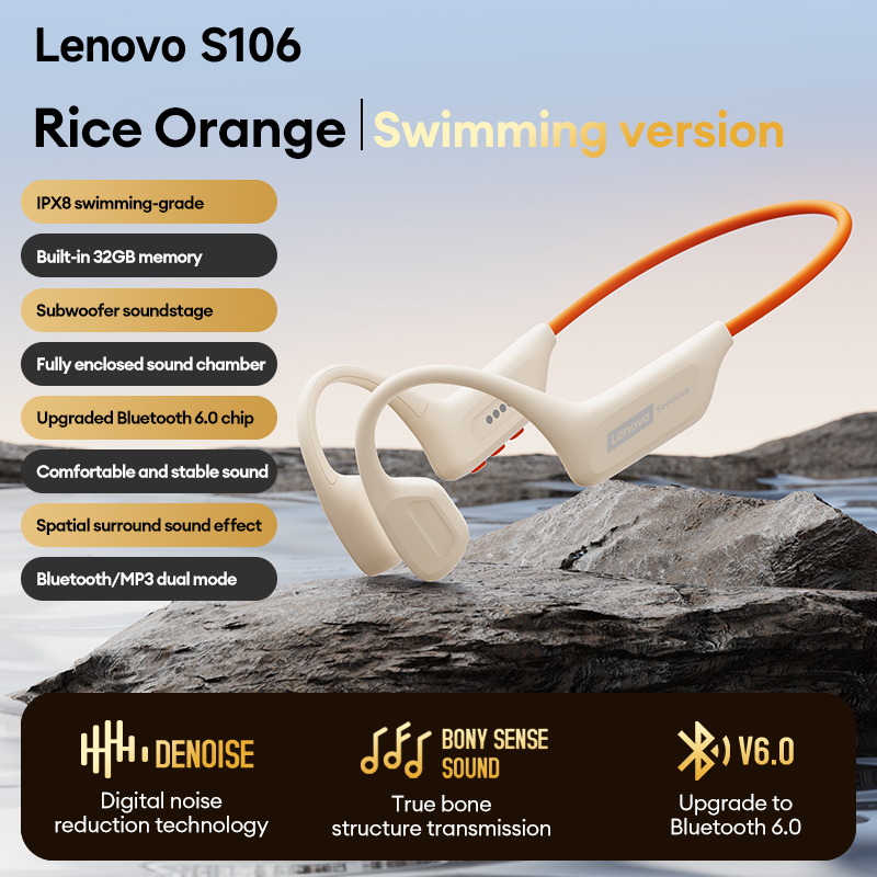 Bone Conduction Running Headphones - Choice Lenovo S106 Bone Conduction Earphone