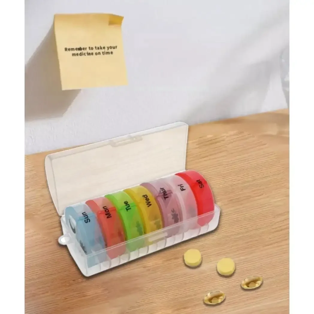 Tablets - 1/2pcs Portable 7-Day Weekly Pill Organizer