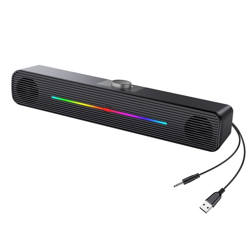 Rgb Computer Soundbar For Pc - E-1407 Wholesale RGB Lights Wireless Speaker