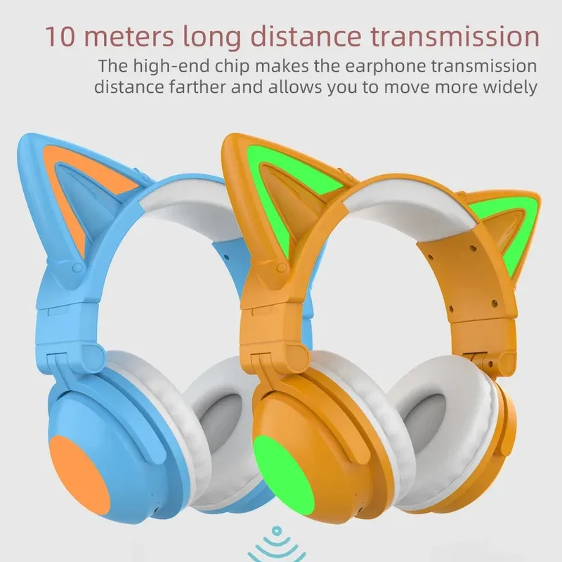 Cat Ear Bluetooth Headset Led - New ZW068 Bluetooth5.0 Headphone Wireless Headset