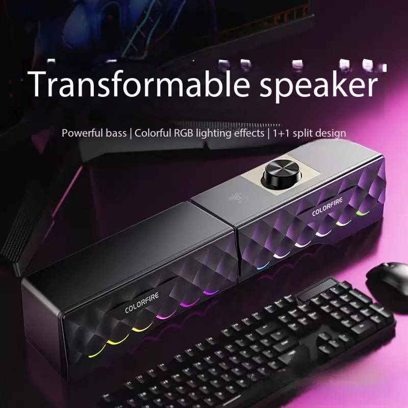 Rgb Computer Soundbar For Pc - HIFI Sound Quality Wired Computer Speaker