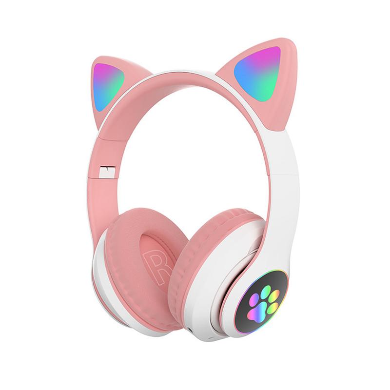 Cat Ear Bluetooth Headset Led - Cute Cat Ears Headphones Bluetooth Wireless
