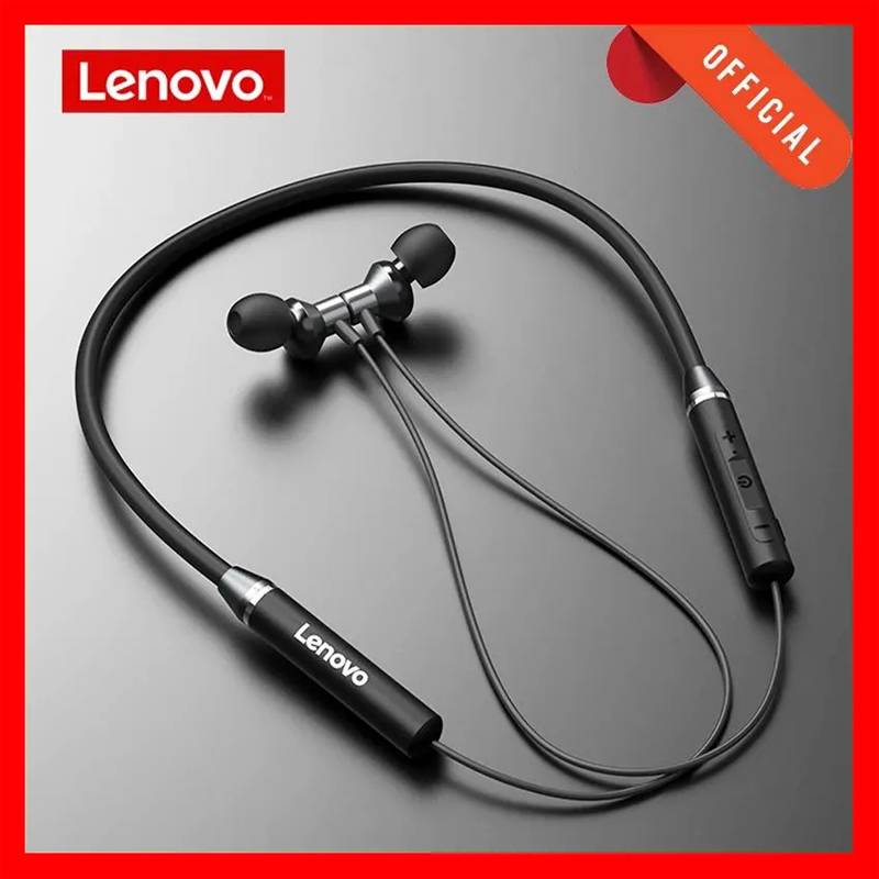 Magnetic Neckband Sports Earphones - Lenovo Bluetooth Earphones Waterproof HIFI Lossless