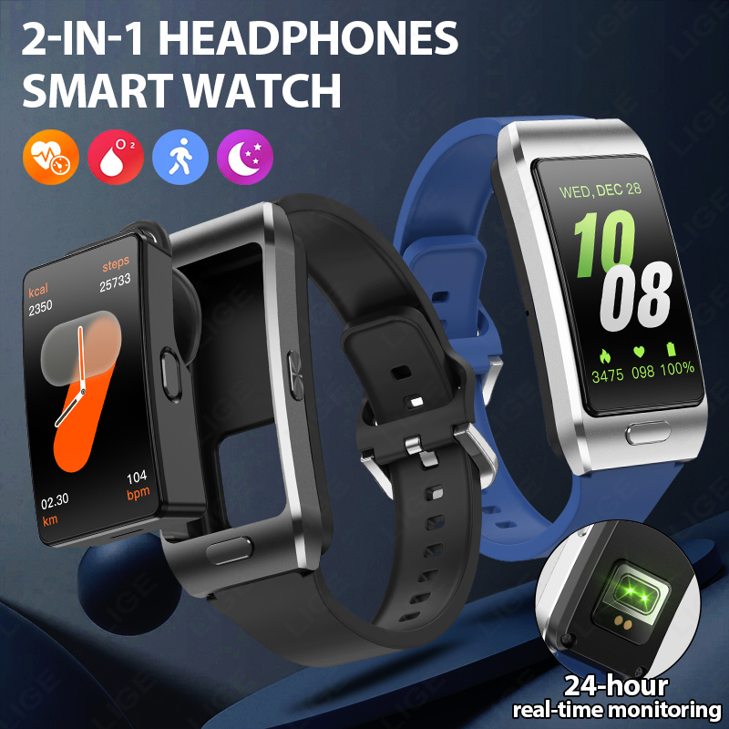 Tws Earbuds Bluetooth 5.3 - LIGE New Smart Watch Earbuds TWS
