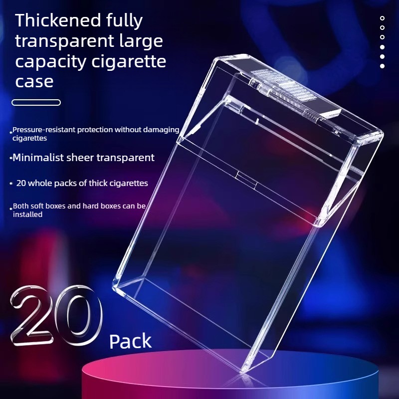 Laptops - Transparent Flip Cover Sliding Cigarette Box