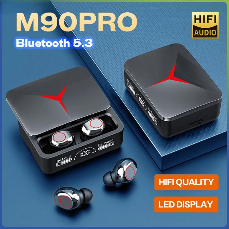 Tws Earbuds Bluetooth 5.3 - TWS M90 Pro Wireless Headphone Gaming