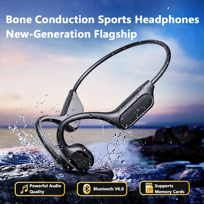 Bone Conduction Running Headphones - NEW IPX8 Sports Bone Conduction Bluetooth