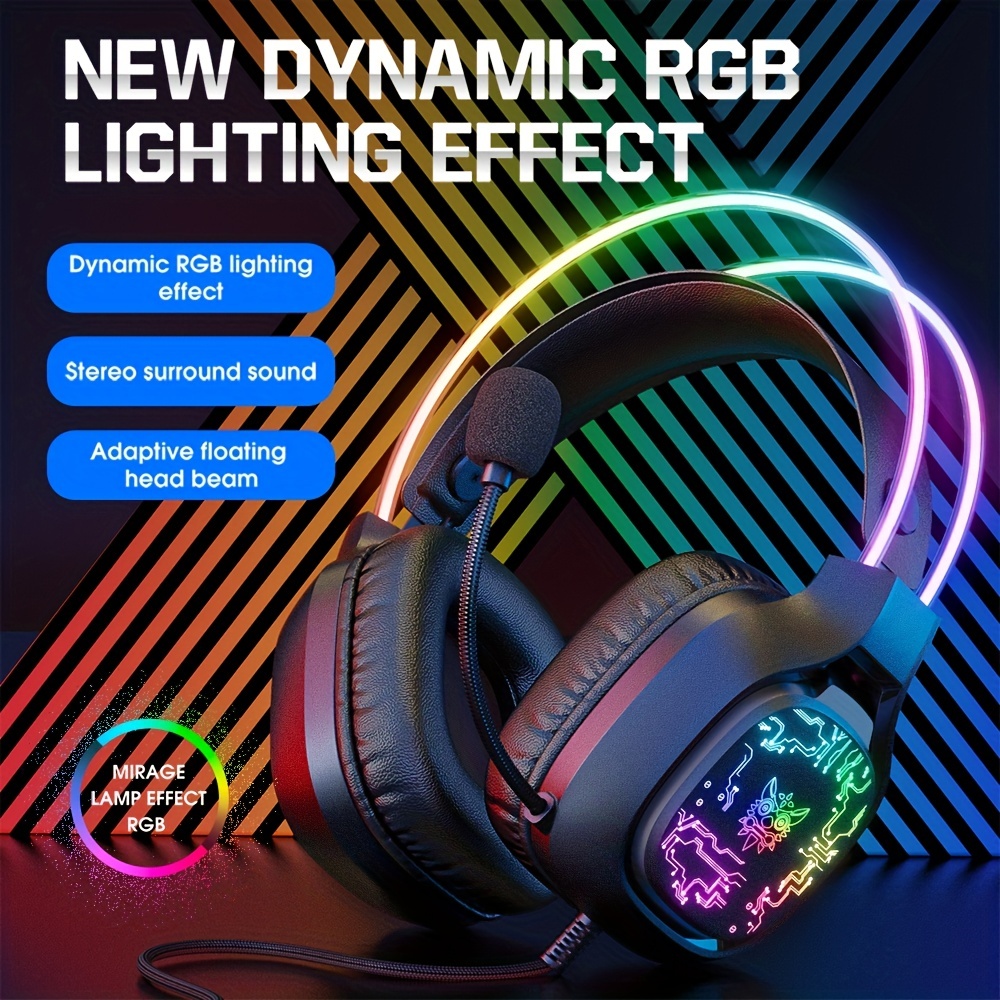 Gaming Headset With Mic Rgb - ONIKUMA X22 Gaming Headset RGB Dynamic
