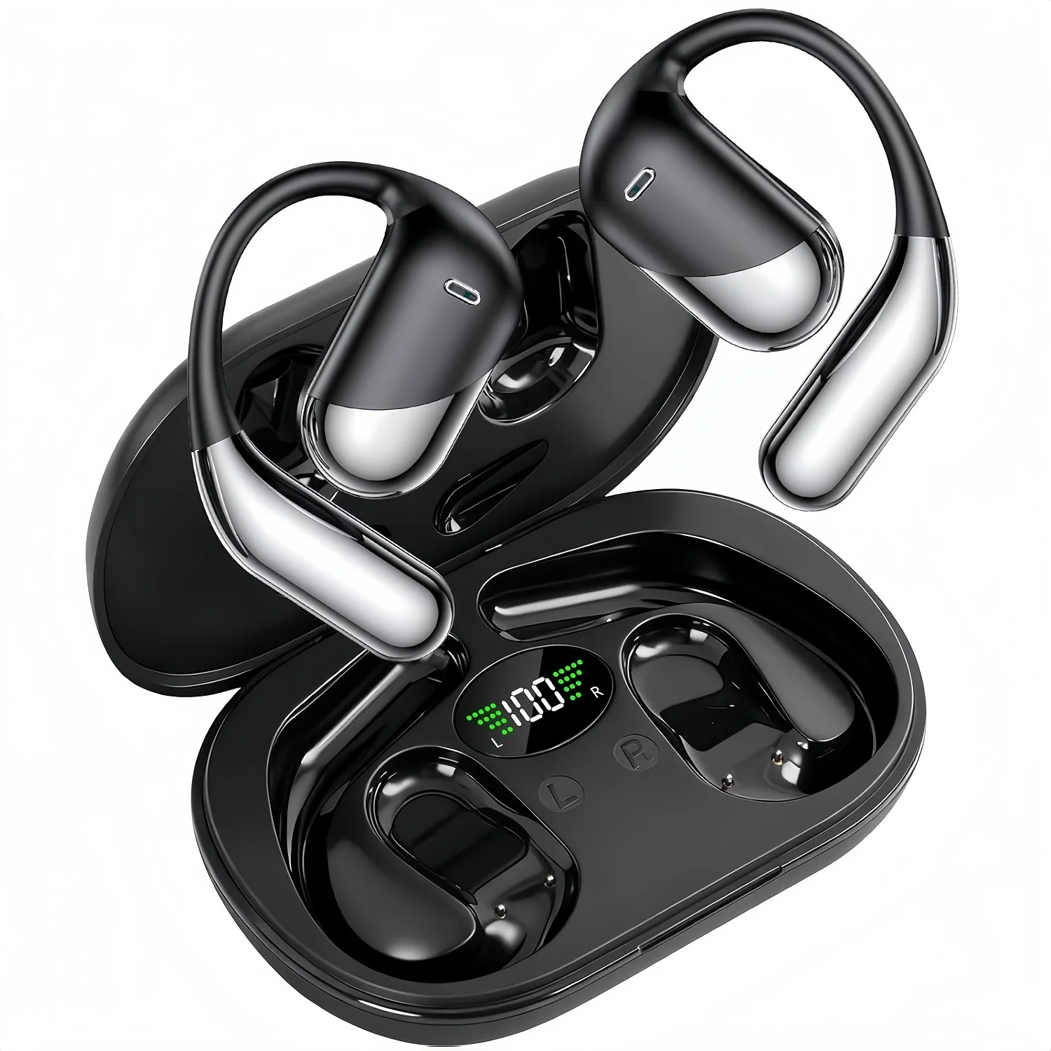 Anc Wireless Over Ear Headphones - Wireless Earbuds Sport Bluetooth V6.1 Headphones