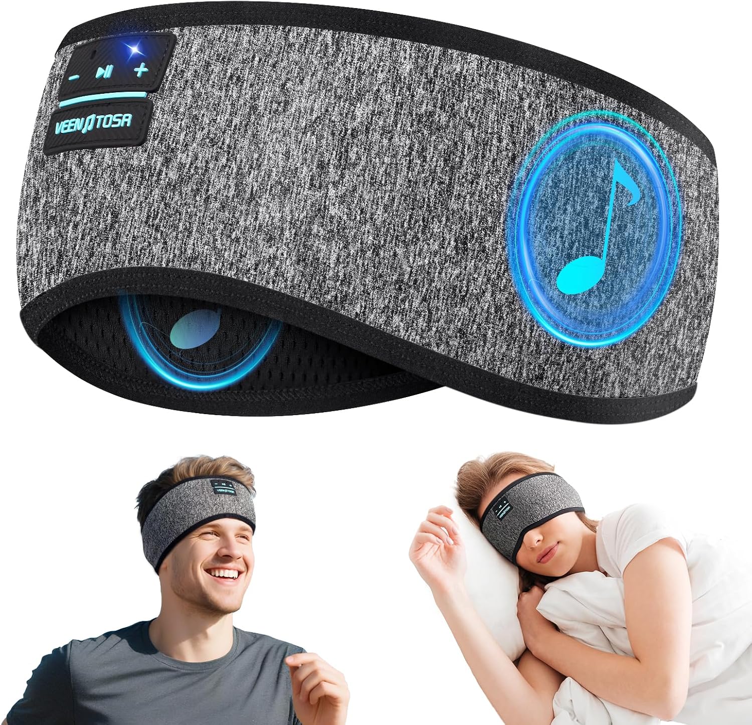 Sleep Mask Headphones Bluetooth - Bluetooth Earphones Sports Side Sleeping Headband