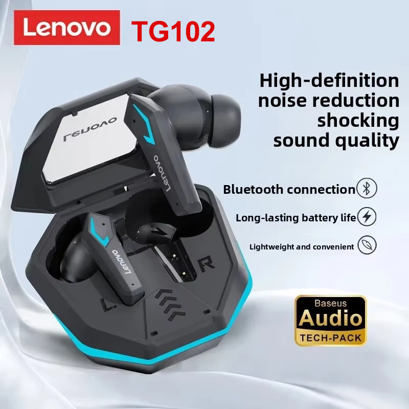Gaming Headset With Mic Rgb - Lenovo TG102 Gaming Wireless Earbuds Bluetooth5.4