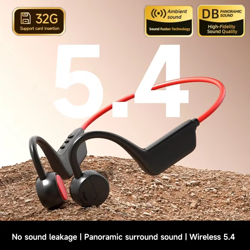 Anc Wireless Over Ear Headphones - Bone Conduction Bluetooth Earbuds IPX8 Running
