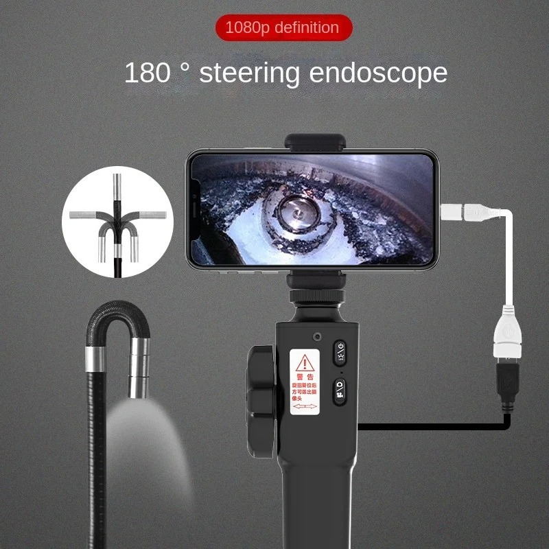 Cameras - 1080P HD Two-Way Industrial Endoscope 180