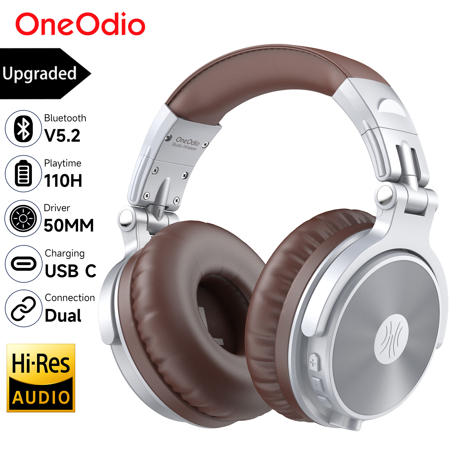 Anc Wireless Over Ear Headphones - Oneodio Upgrade Pro C Wireless Bluetooth