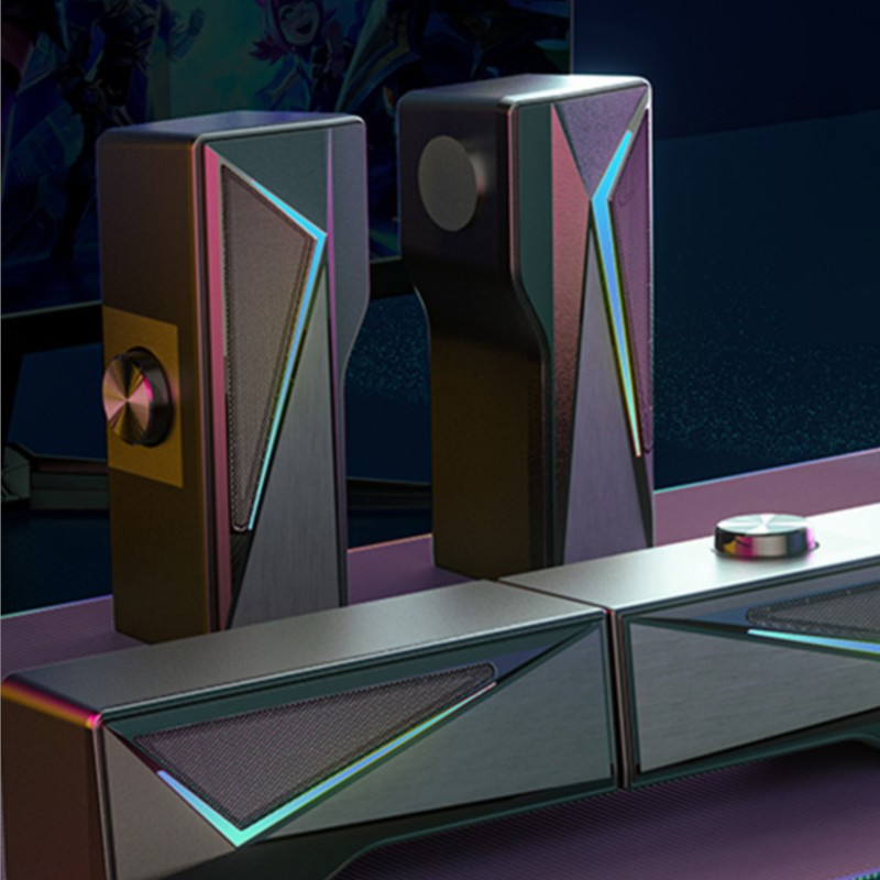 2x2.5W Computer Speaker RGB Li - Rgb Computer Soundbar For Pc review and price