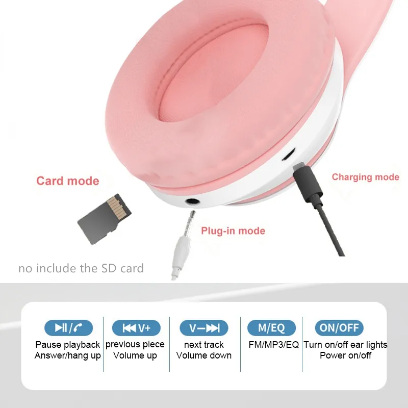 Newest STN-28 Wireless Headset - Cat Ear Bluetooth Headset Led review and price