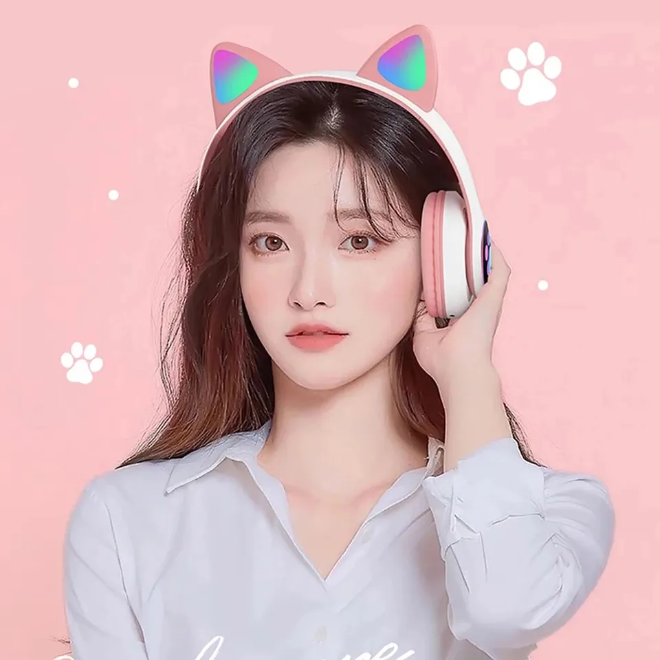 Newest STN-28 Wireless Headset - Cat Ear Bluetooth Headset Led review and price