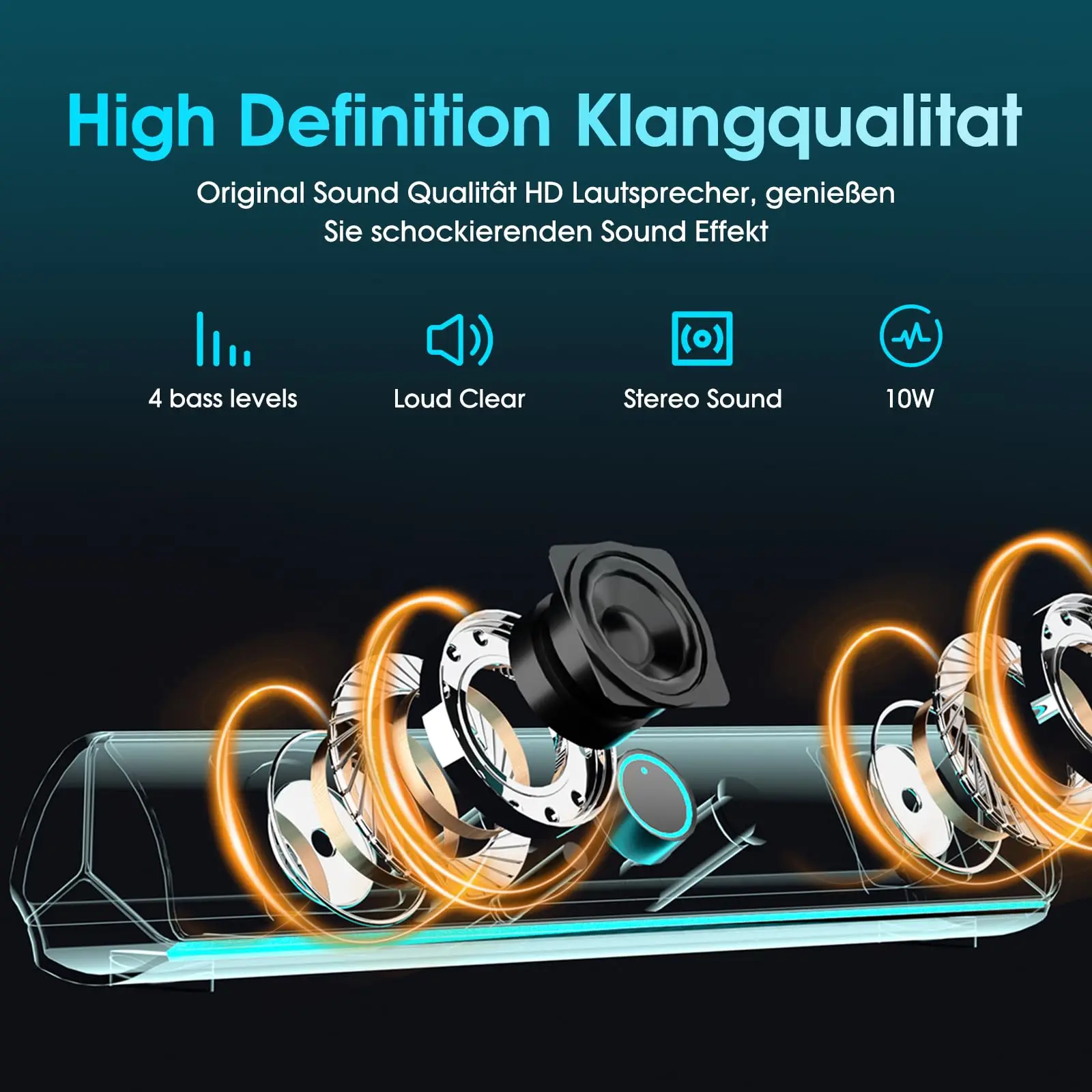 Gaming Soundbar, USB One-Cable - Rgb Computer Soundbar For Pc review and price