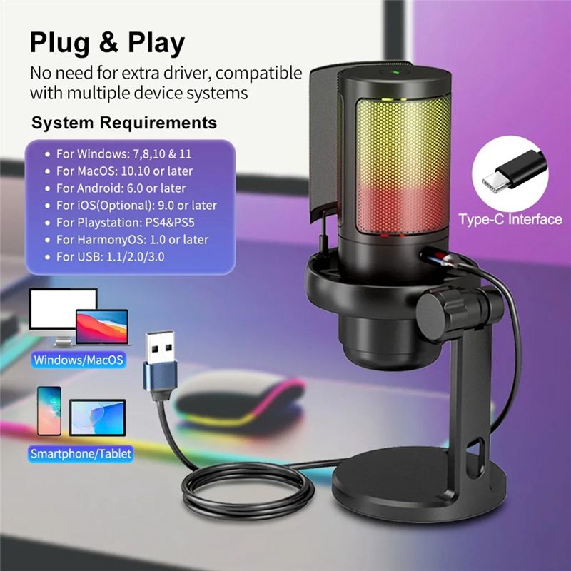 AY14 -Gaming RGB Microphone, U - Gaming Headset With Mic Rgb review and price