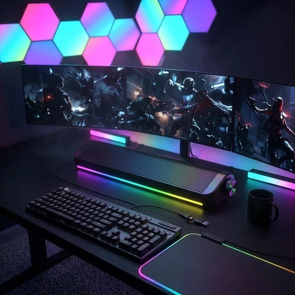 Wired Bluetooth Computer Speak - Rgb Computer Soundbar For Pc review and price