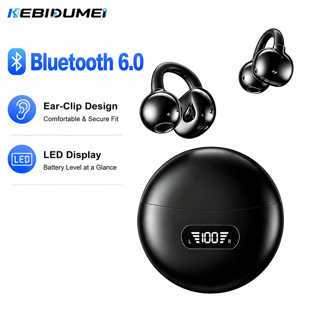 KEBIDUMEI Bluetooth 6.0 Earpho - Open Ear Air Conduction Headphones review and price