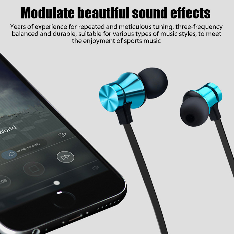 New Bluetooth 4.2 Wireless Spo - Magnetic Neckband Sports Earphones review and price