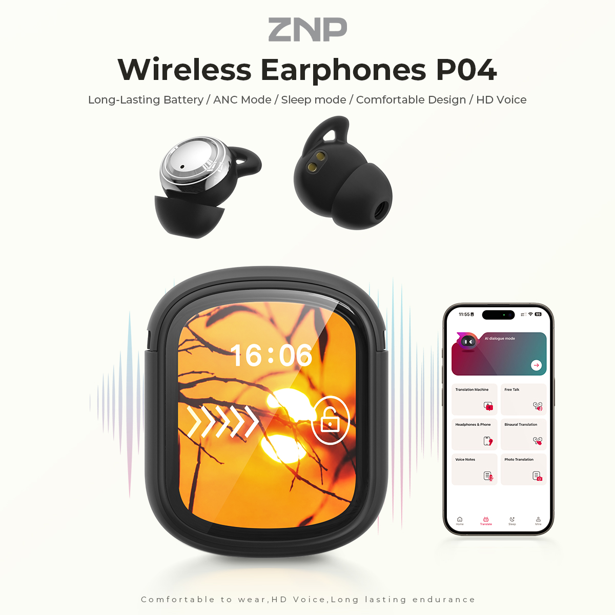 ZNP P04 Sleeping Aid Earbuds A - Sleep Mask Headphones Bluetooth review and price