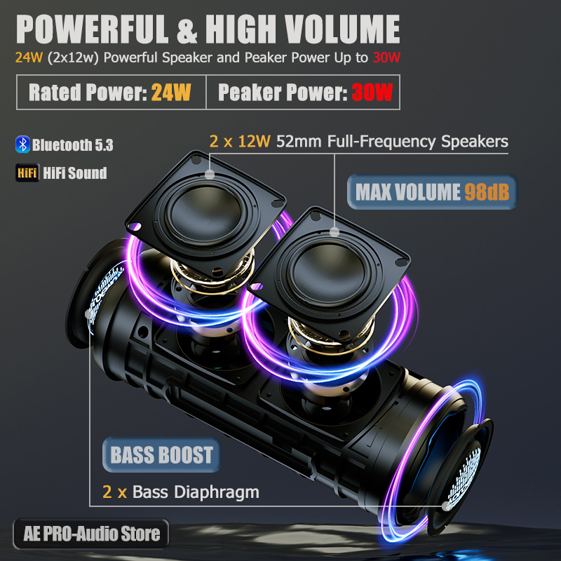 30W Portable Bluetooth Speaker - Portable Bluetooth Speaker Waterproof Ipx7 review and price