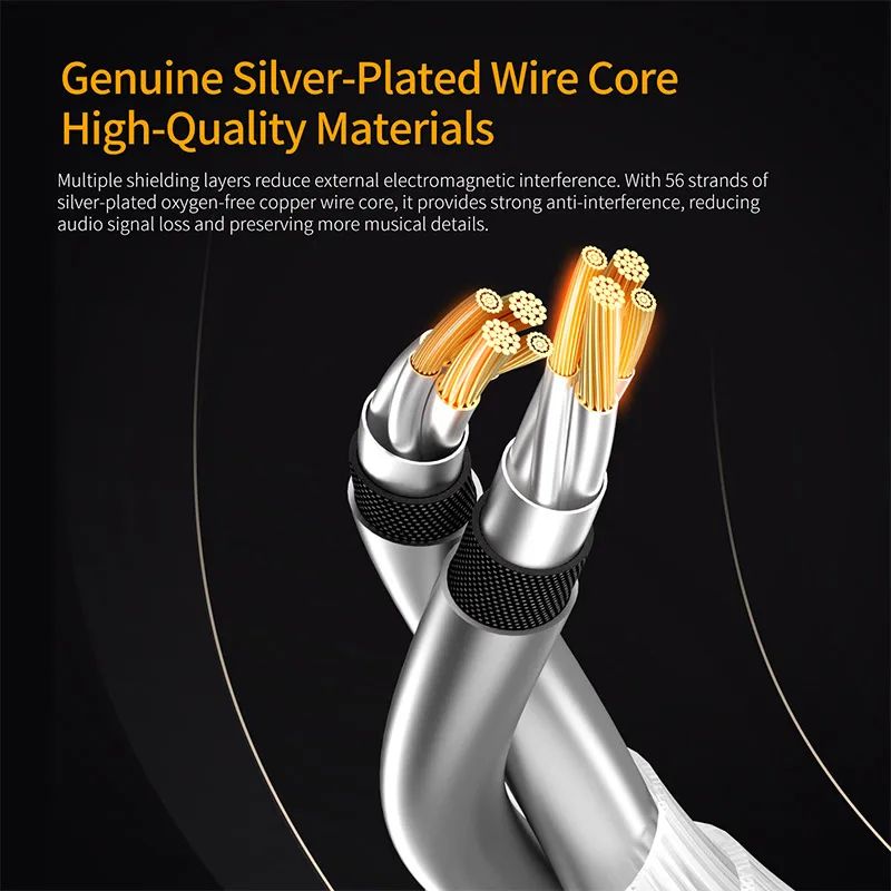 KZ Earphones Cable OFC Silver  - Type C Wired Earphones With Mic review and price