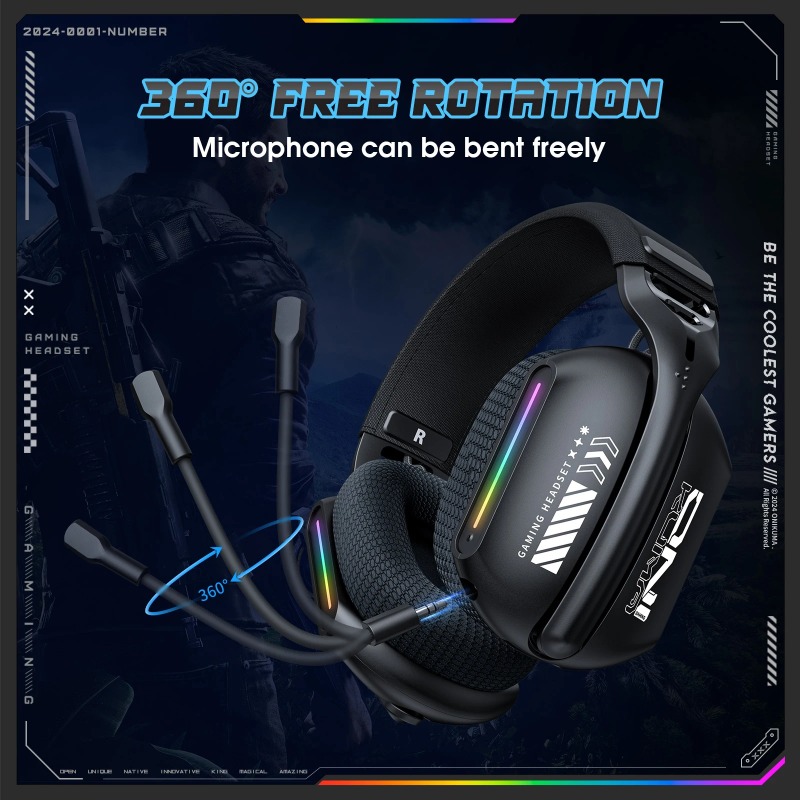 ONIKUMA GT808 Wireless Gaming  - Gaming Headset With Mic Rgb review and price