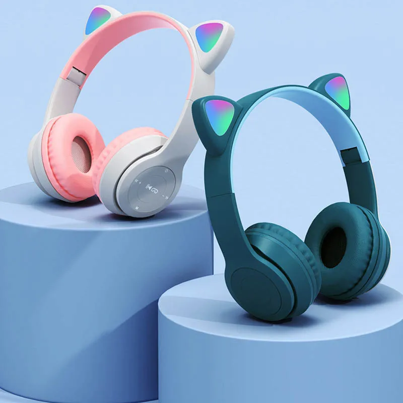 Cute Cat Ear Bluetooth Compati - Cat Ear Bluetooth Headset Led review and price