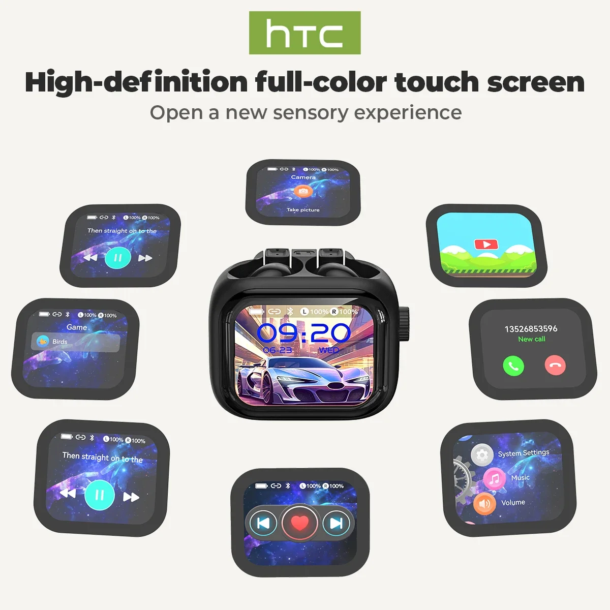 [Ultra HD Screen] HTC NE40 Ear - Open Ear Air Conduction Headphones review and price