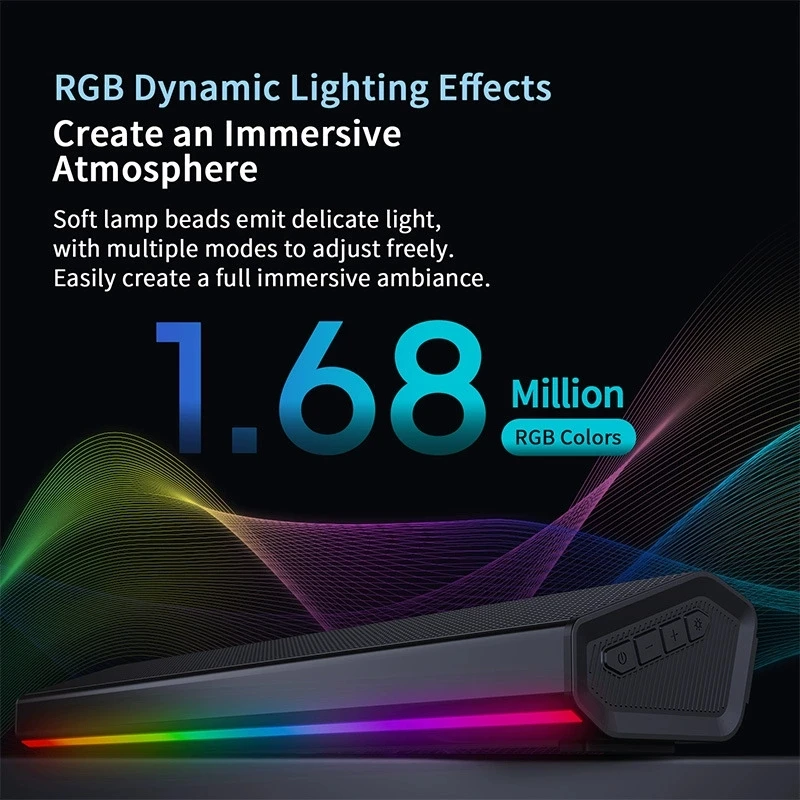 Bluetooth 5.4 Speaker RGB Ligh - Rgb Computer Soundbar For Pc review and price