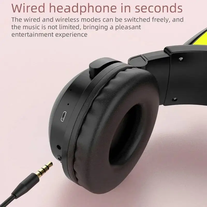 New ZW068 Bluetooth5.0 Headpho - Cat Ear Bluetooth Headset Led review and price