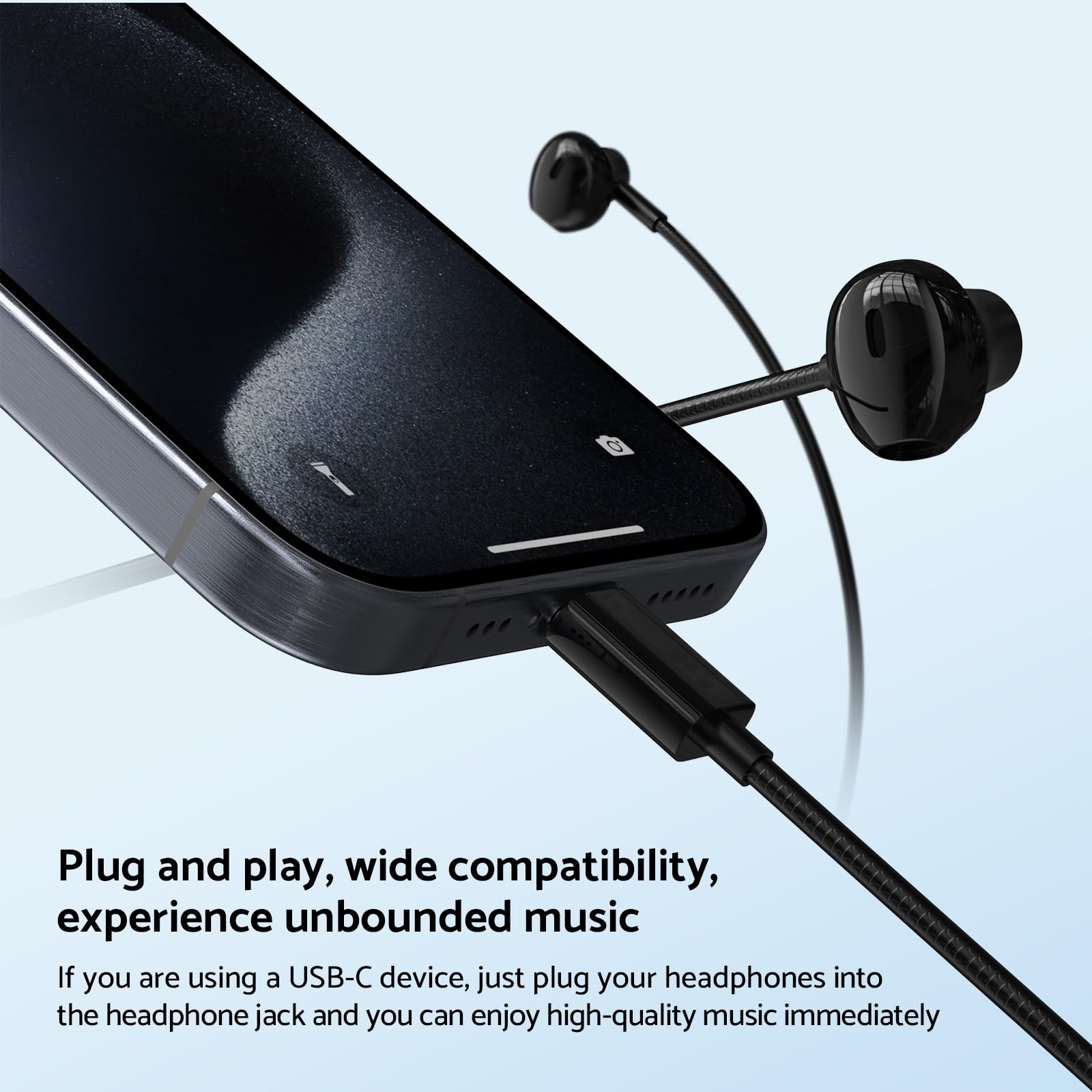 Type C 3.5mm HIFI Stereo Wired - Type C Wired Earphones With Mic review and price
