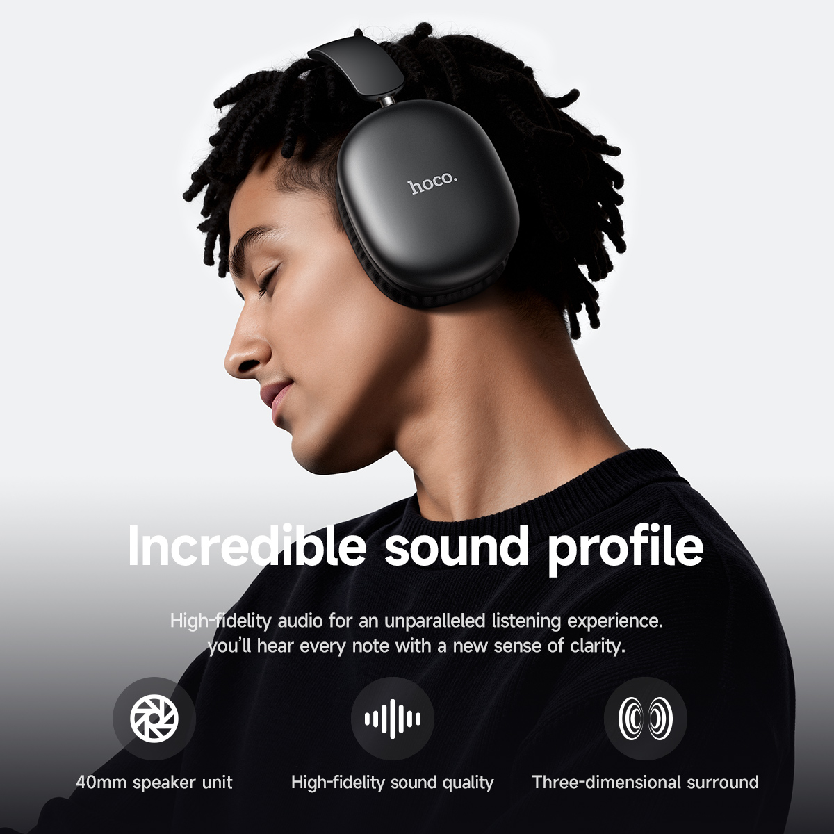 HOCO W73 Folding Bluetooth 6.0 - Anc Wireless Over Ear Headphones review and price