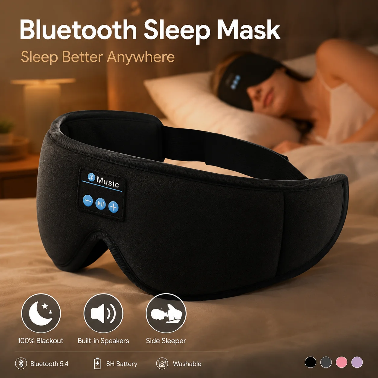 Wireless Sleep Headphones Eye  - Sleep Mask Headphones Bluetooth review and price