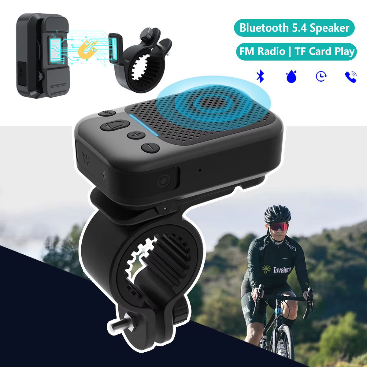 Mini Bike Wireless Speaker Blu - Portable Bluetooth Speaker Waterproof Ipx7 review and price