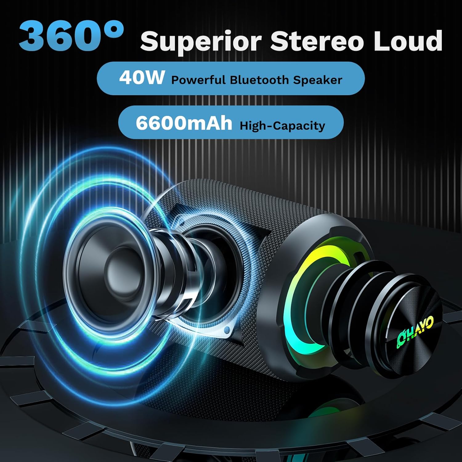 OHAYO 40W Wireless Portable Bl - Portable Bluetooth Speaker Waterproof Ipx7 review and price