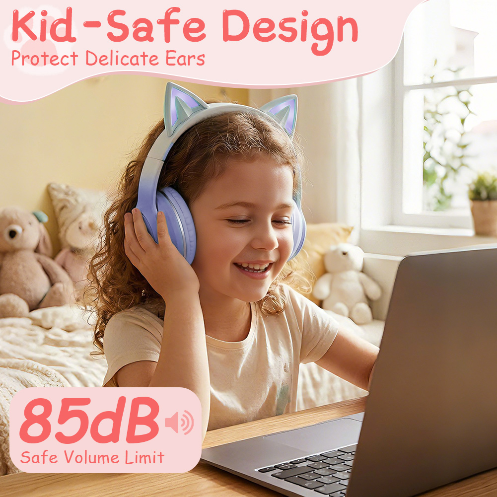 Lovely Kawaii Cat Ear Wireless - Cat Ear Bluetooth Headset Led review and price