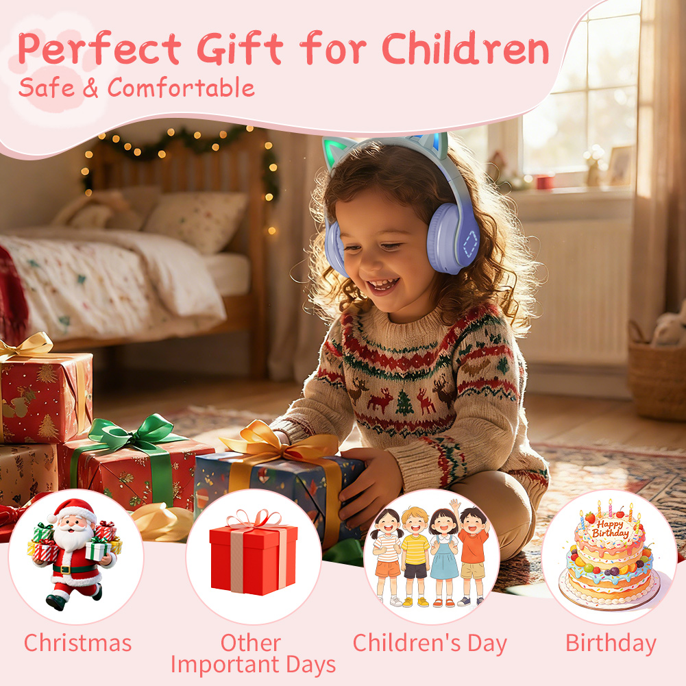 Lovely Kawaii Cat Ear Wireless - Cat Ear Bluetooth Headset Led review and price