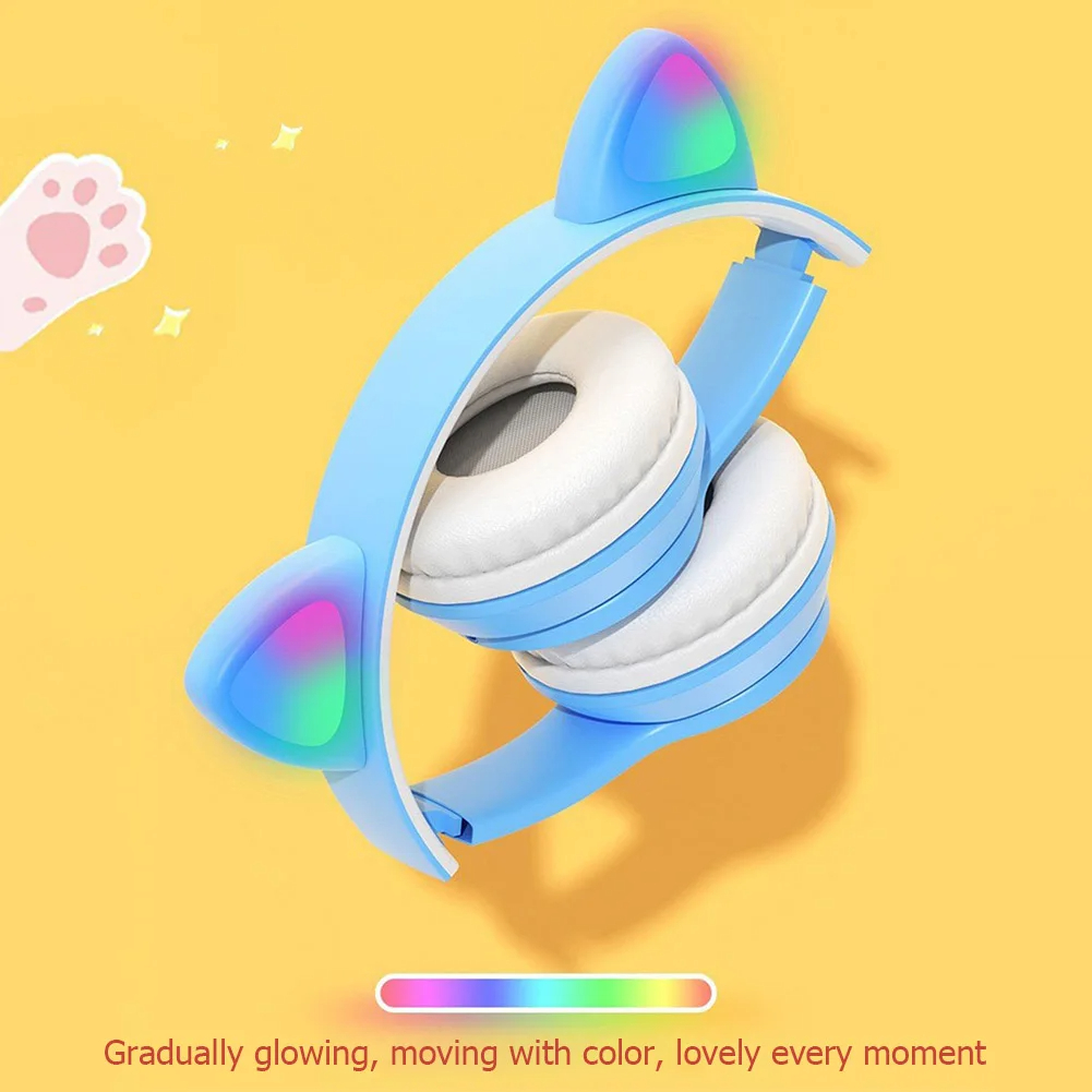 Cute Cat Ear Wireless Headphon - Cat Ear Bluetooth Headset Led review and price