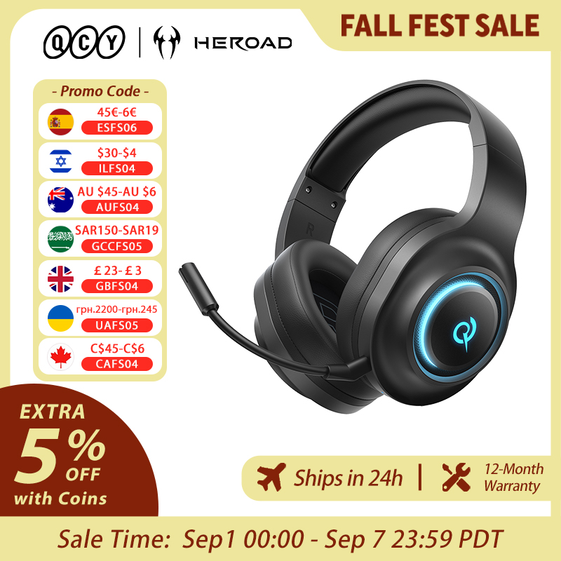 QCY Heroad V200 Gaming Headset - Gaming Headset With Mic Rgb review and price