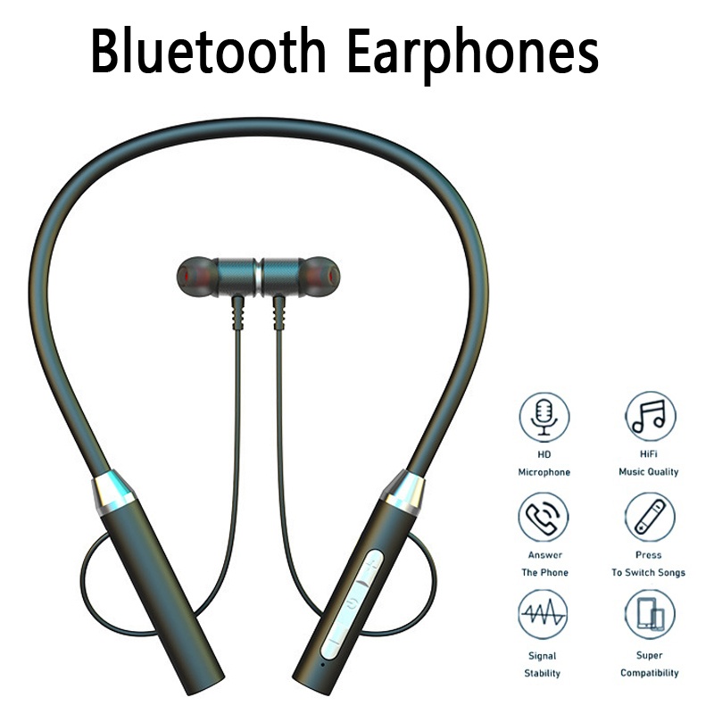 9D Wireless Bluetooth Earphone - Magnetic Neckband Sports Earphones review and price