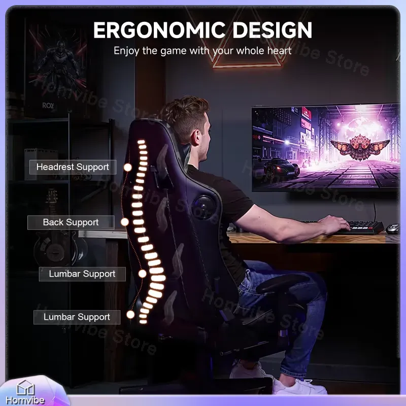 Ergonomic Gaming Chair with Bl - Speakers review and price