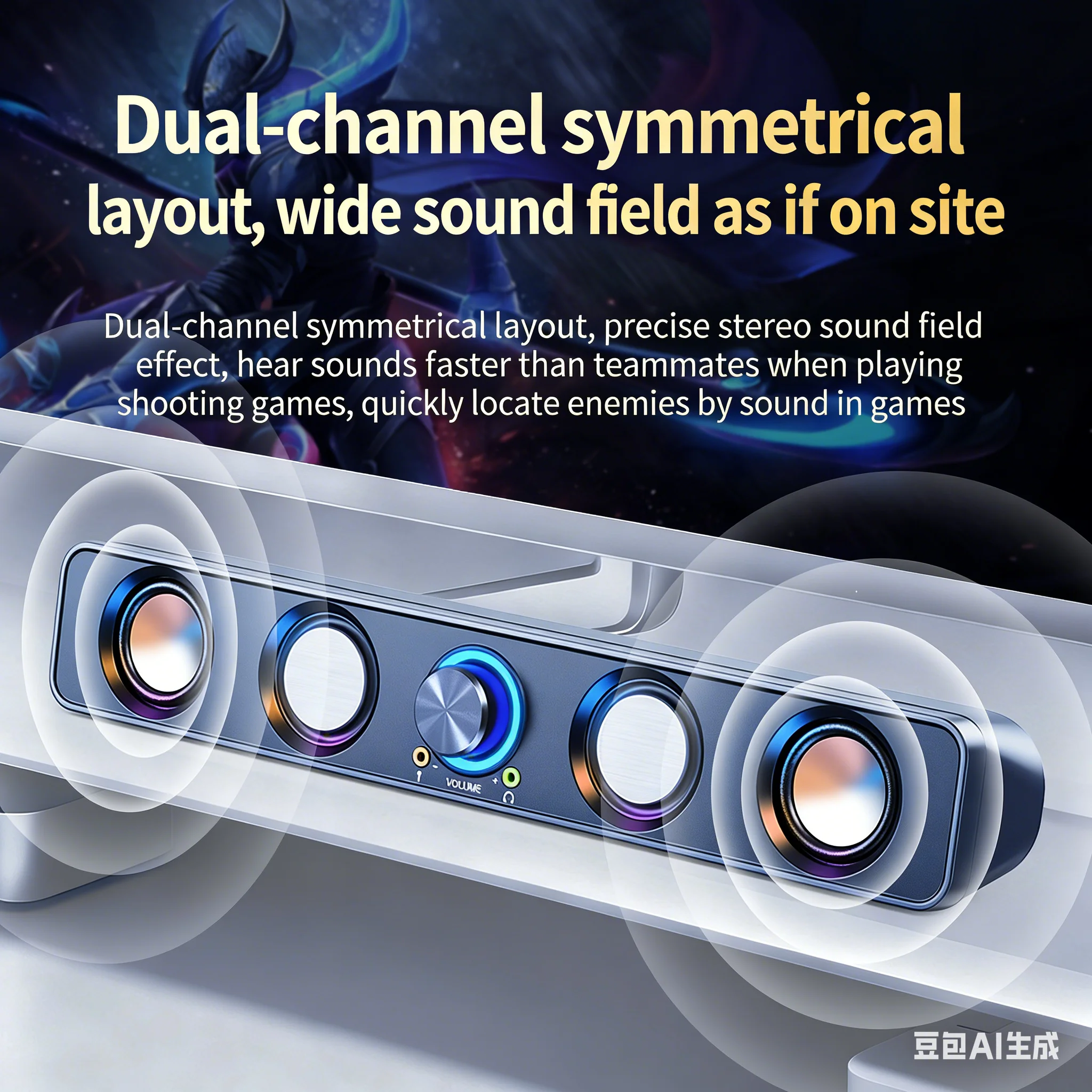 RGB Gaming Soundbar 2.0 Surrou - Rgb Computer Soundbar For Pc review and price