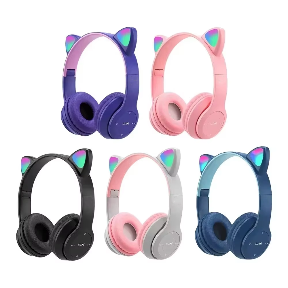 Kids P47M Wireless Game Headph - Cat Ear Bluetooth Headset Led review and price