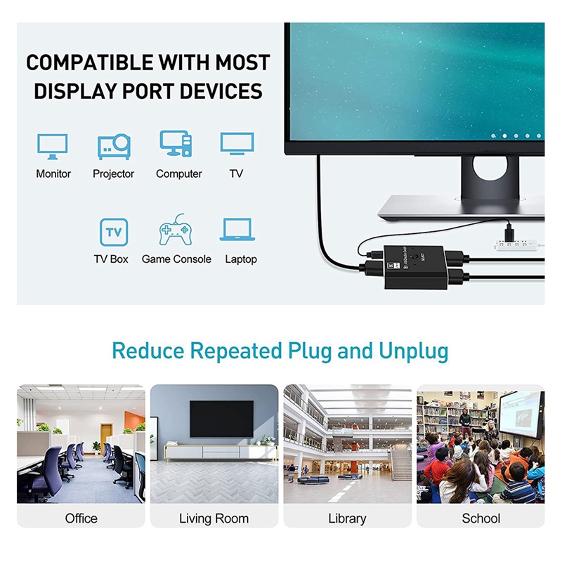 8K DisplayPort Switch 2 in 1 O - Laptops review and price