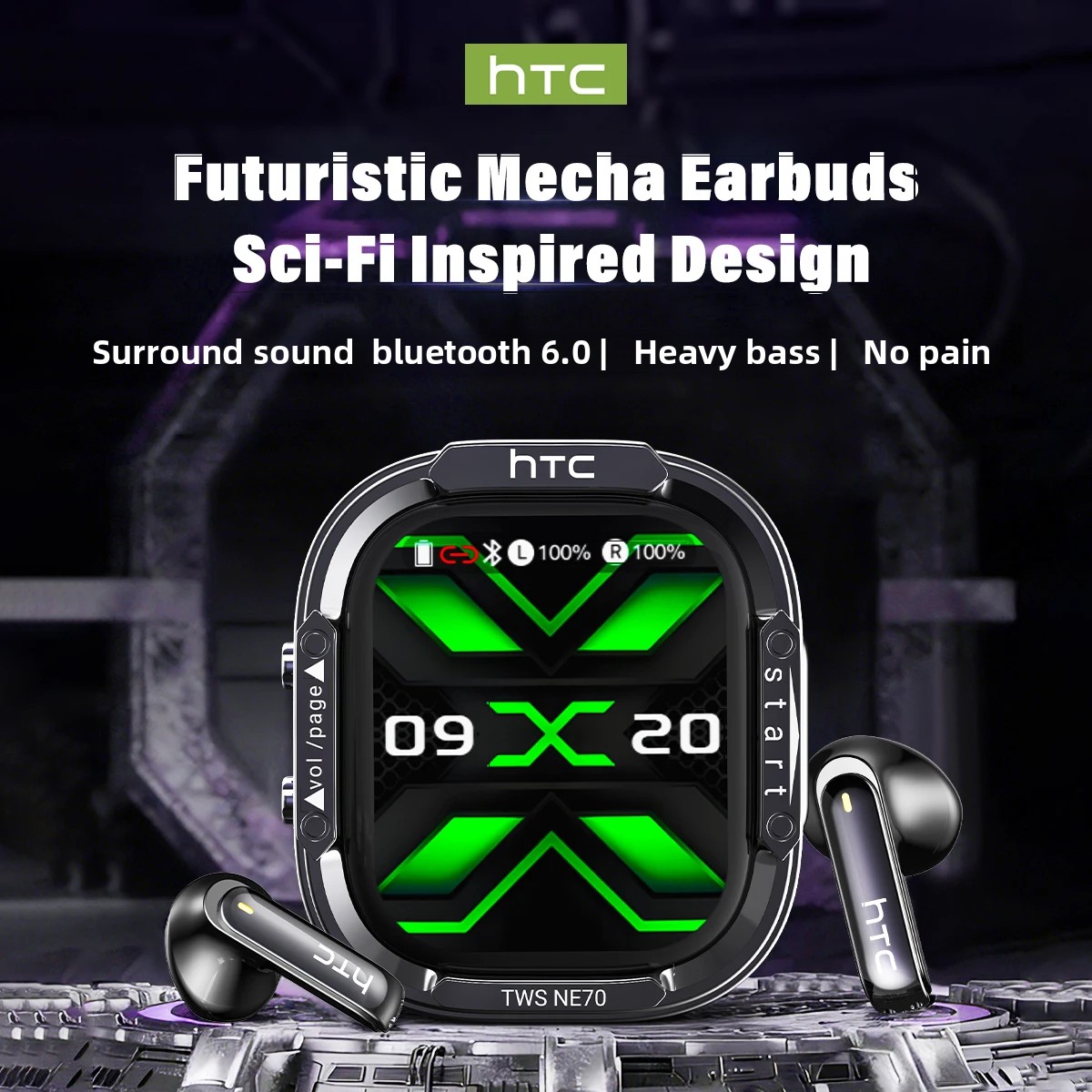 HTC NE70 Bluetooth V6.0 Headph - Type C Wired Earphones With Mic review and price