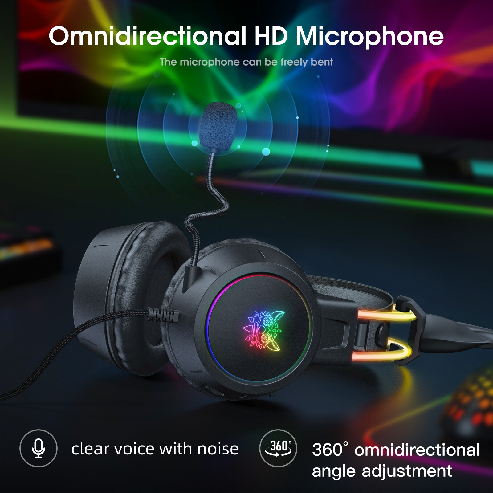 ONIKUMA Gaming Headset for 202 - Gaming Headset With Mic Rgb review and price